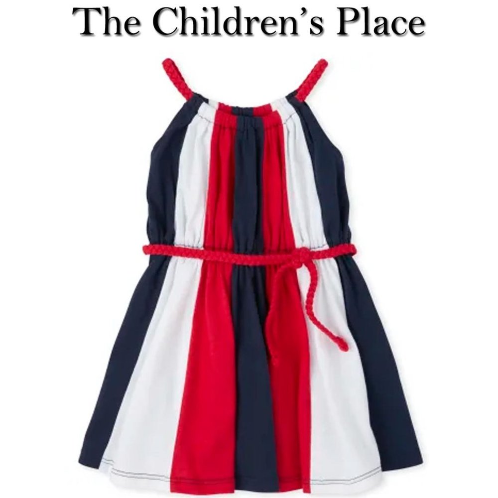 Children's Place Americana Striped Dress Size XL 14 NWT